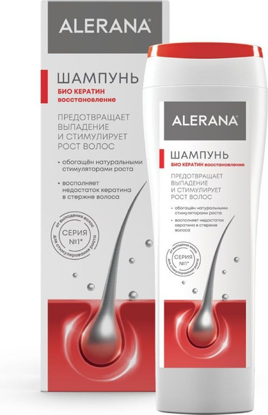 ALERANA шампунь женский, с Био Кератином для восстановления и роста ...