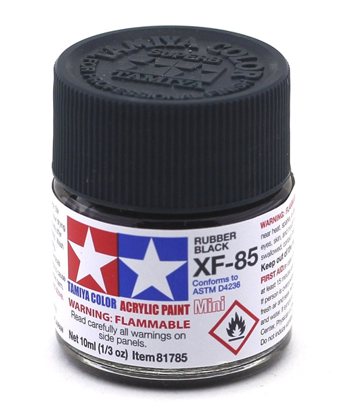 Tamiya XF-85 Rubber Black, Краска акриловая, Резина Черная, 10 мл ...
