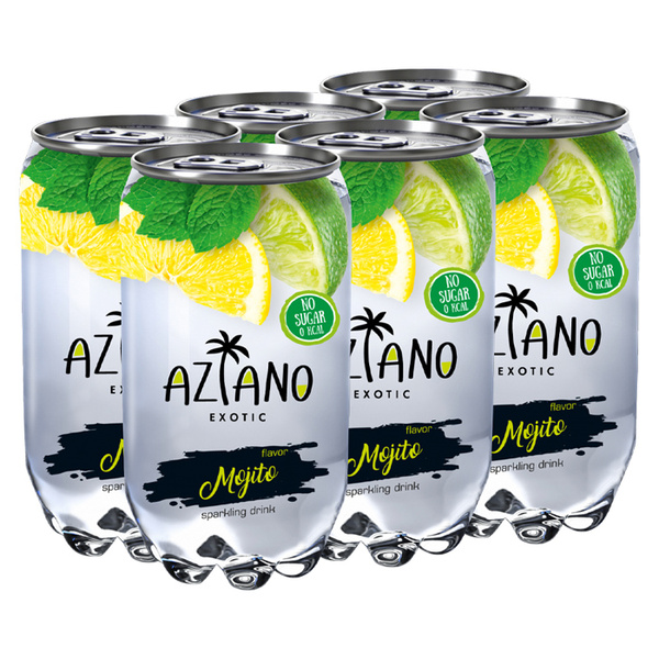 Газированный напиток Aziano со вкусом мохито, 350 мл (6 шт) - купить с ...
