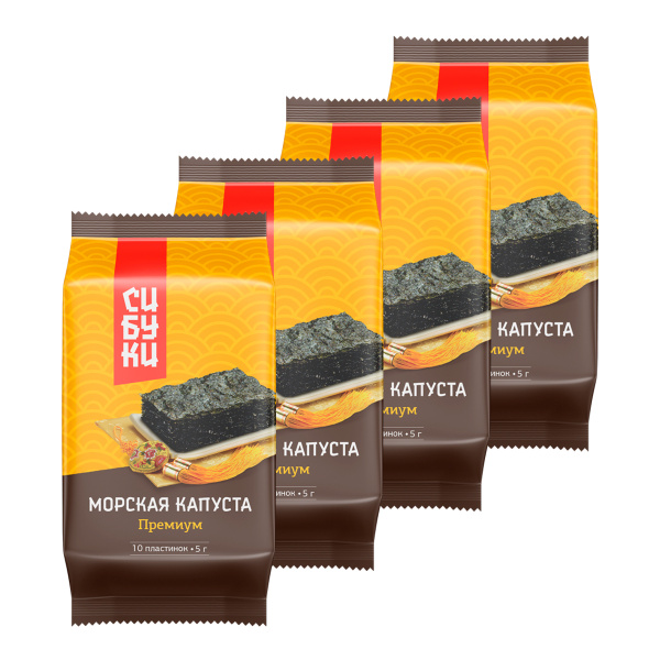 Чипсы из морской капусты Сибуки Премиум, 5 г x 4 шт - купить с ...