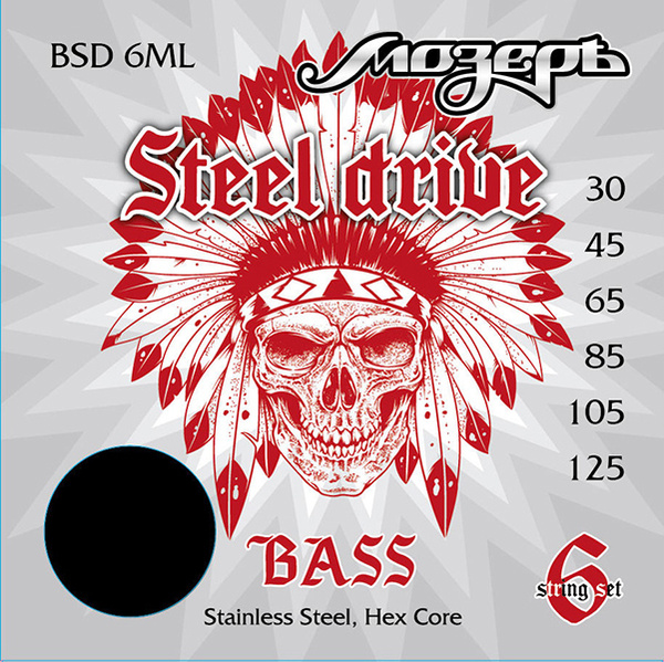 Steel Drive Комплект струн для 6-струнной бас-гитары, сталь, 30-125 ...