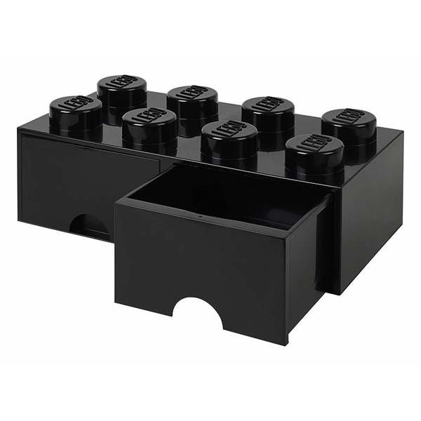 Ящик для игрушек LEGO Лего Система хранения 8 выдвижной черный ...