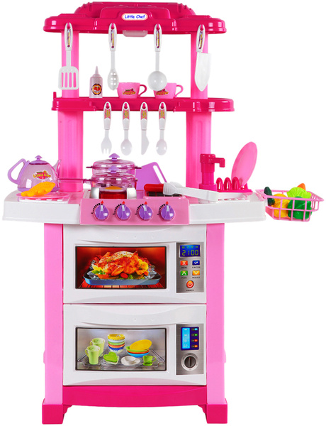 Детская игровая кухня 83 см "Happy Little Chef" (розовая) с водой ...