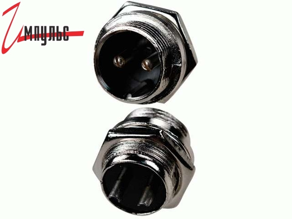 Разъем MIC 2pin штекер на кабель 16M-2B - купить с доставкой по ...