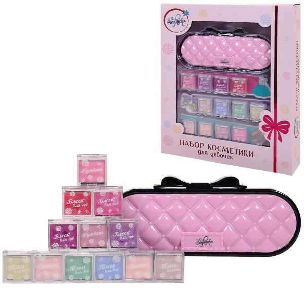 Набор Зефирка декоративной косметики для девочек в кейсе "Волшебная ...