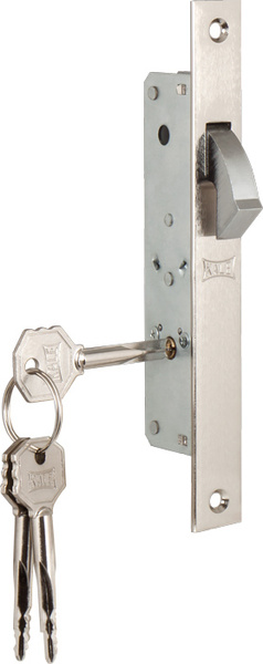 Замок врезной для калитки, ворот, крестообразный узкопрофильный Kale ...