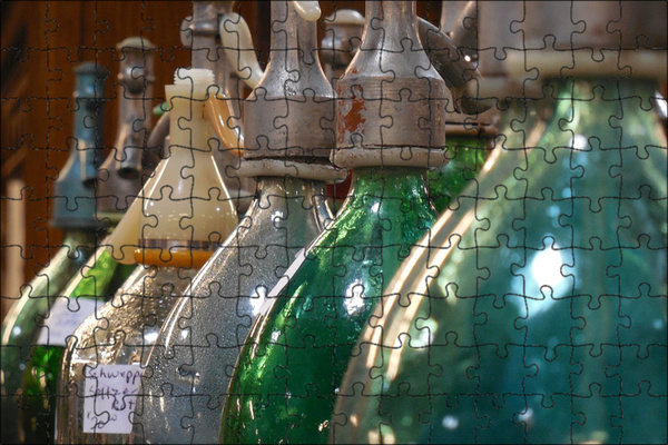 Магнитный пазл 27x18см."Стекло, бутылка, напиток" на холодильник ...