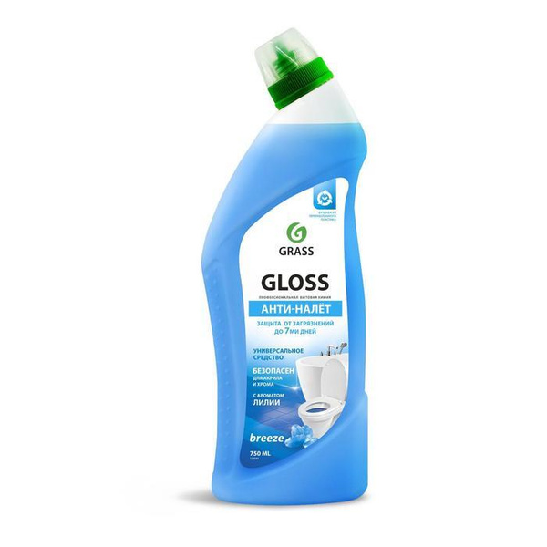 Чистящее средство Grass Gloss, Breeze "Анти-налет", для ванной комнаты ...