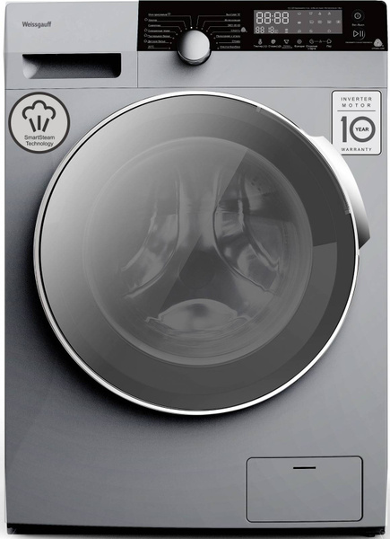 Стиральная машина Weissgauff WM 5649 DC Inverter Steam Silver ...