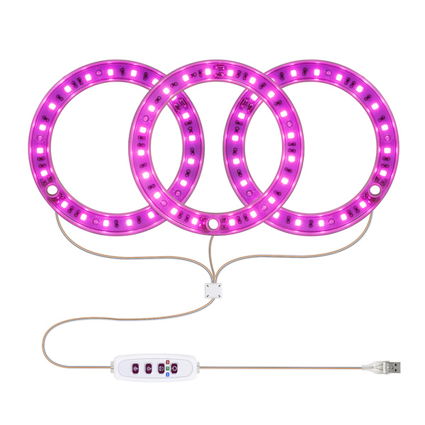 Трехголовые светодиодные лампы для выращивания растений USB Фито-лампа ...