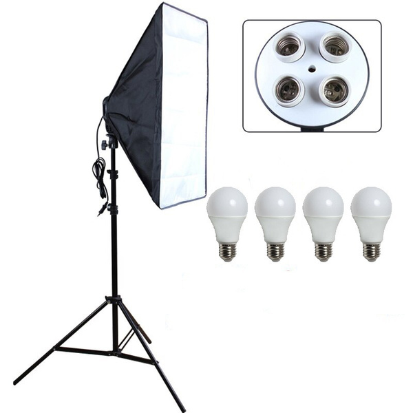 Постоянный свет для студии Nicefoto лампы 60W 4 шт+ тринога+держатель ...