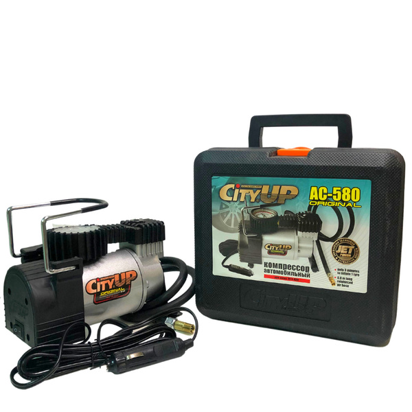 Компрессор автомобильный CityUp AC-580 Original. 35л/с. 150Вт. в кейсе ...