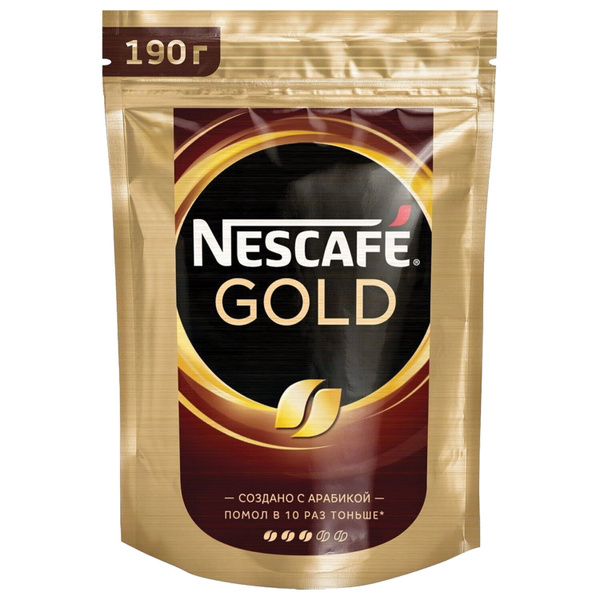 Кофе молотый в растворимом NESCAFE (Нескафе) "Gold", сублимированный ...