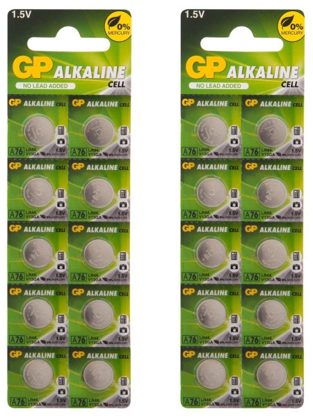 Батарейка GP AG13 / G13 / LR1154 / LR44 20шт - купить с доставкой по ...