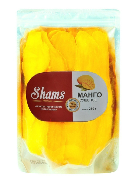 Манго сушенное Shams 250г/ Манго сушеное без сахара/ Манго Shams ...