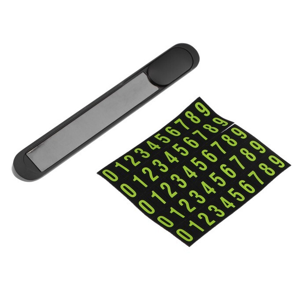 Табличка для номера телефона TORSO люминесцентные цифры, черный ...