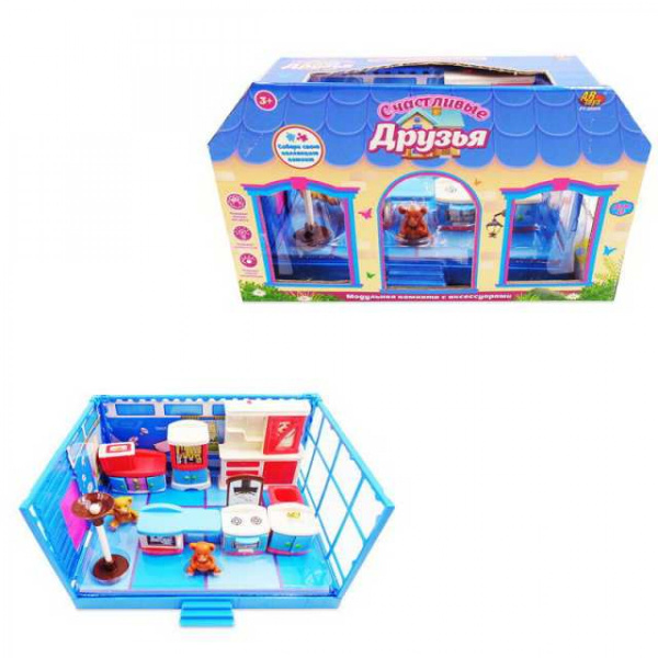 Игровой набор Abtoys Счастливые друзья Модульная комната Кухня с ...