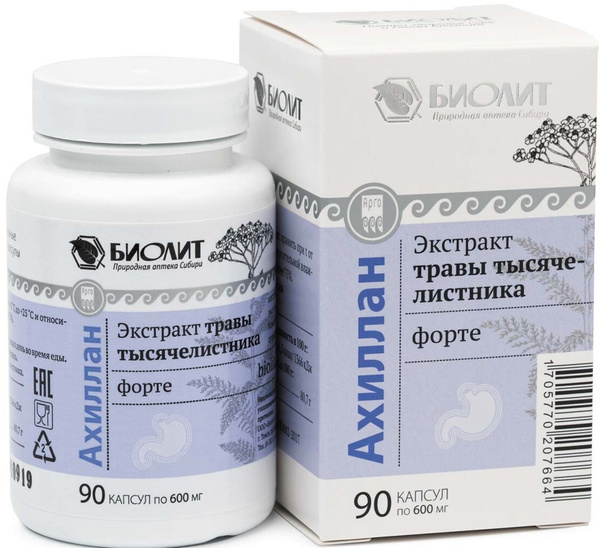 АХИЛЛАН-ФОРТЕ, 90 шт., ускоряет репарацию язвенного дефекта и ...