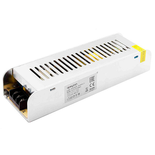 Блок питания Apeyron 12В 150 Вт IP20 12,5 А 200*59*39 мм слим-металл ...