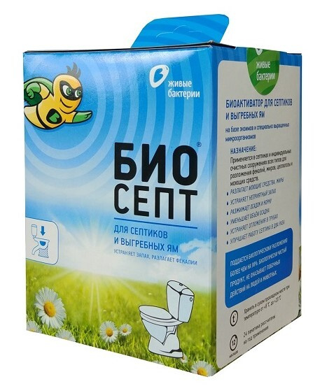 Биоактиватор для септиков "Живые бактерии" Биосепт 600 гр. (24 пакетика ...