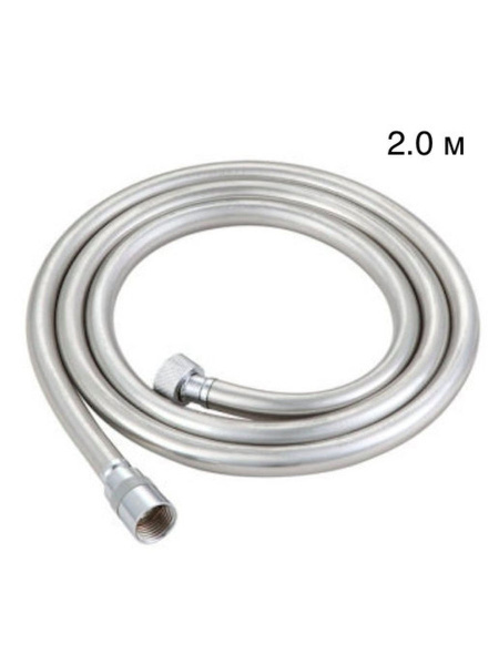 Ganzer шланг для душа 2.0м Silverflex в ПВХ оплётке, с защитой от ...