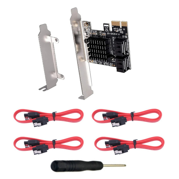 Карта SATA, 4 порта, 4 кабеля SATA, карта Express 6 Гбит/с с ...