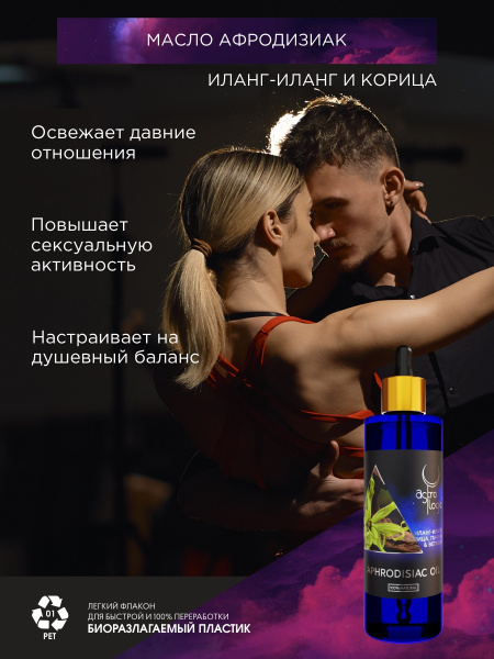 Масло для тела массажное Astrologic для эротического массажа Афродизиак ...