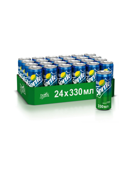 Сильногазированный напиток Sprite / Газировка / Спрайт, 24 шт по 0,33 л ...