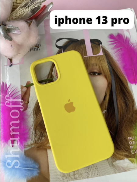 Силиконовый чехол на iPhone 13 pro защитный противоударный на айфон 13 ...