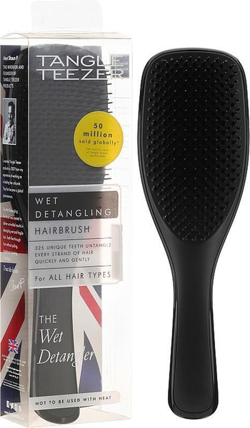 Tangle Teezer Расческа массажка для волос большая черная для мокрого ...