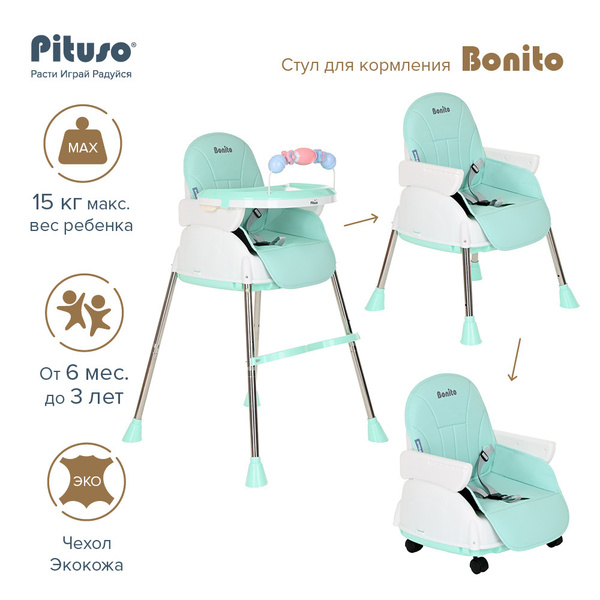 Стульчик для кормления Pituso Bonito Зеленый - купить с доставкой по ...