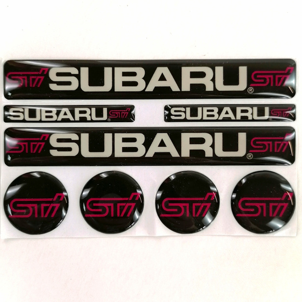 Наклейки объемные полиуретановые Субару (Subaru STI), 8 шт - купить по ...