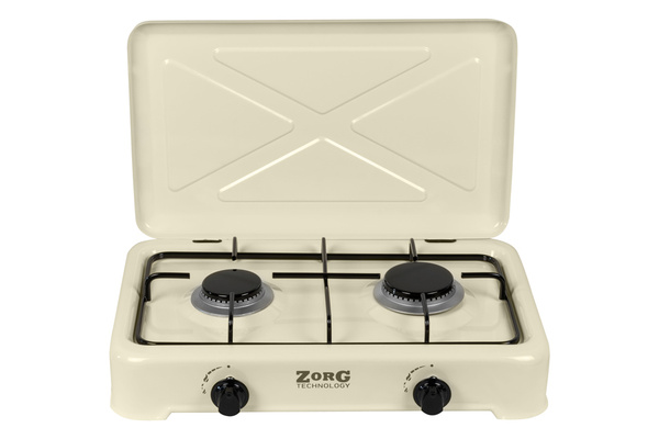 Настольная газовая плита ZorG Technology O 200 cream (бежевая) на 2 ...