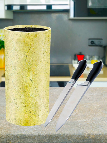 Подставка для ножей/кухонный аксессуар/органайзер/бежевая/устойчивая ...