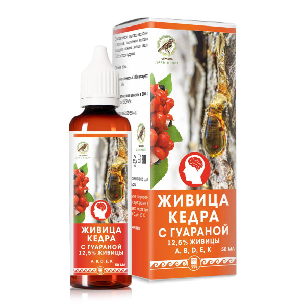 Живица кедровая без добавок (30 капсул) - Бальзамы, настойки, вытяжки, добавки -