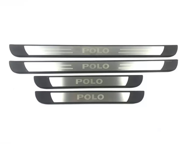 Накладки на пороги Volkswagen Polo / Фольксваген Поло 2016-2022 г.в ...