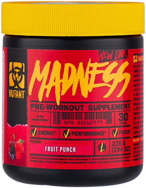 Предтренировочный комплекс Mutant Madness (225 г) Фруктовый Пунш ...