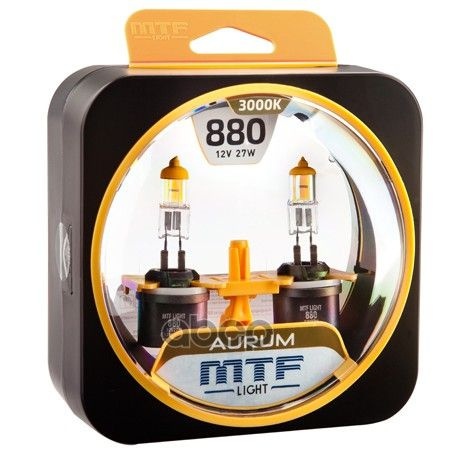 Автолампа Mtf H27 12v 880 27w Aurum 3000k - 2 Шт MTF Light арт. HAU1280 ...
