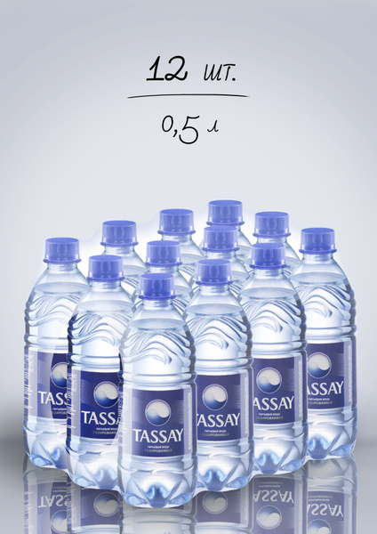TASSAY Вода Питьевая Газированная 500мл. 12шт - купить с доставкой по ...