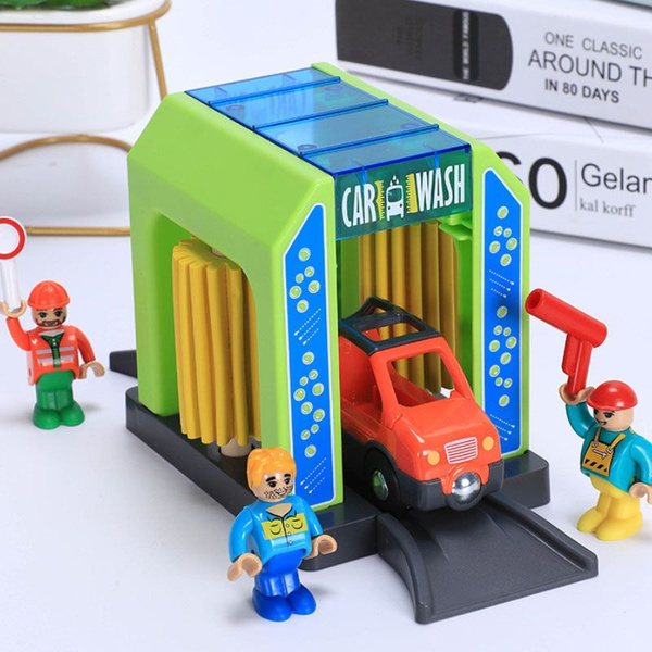 Детская деревянная железная дорога - Дополнительная деталь Автомойка ...