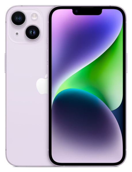 Смартфон Apple iPhone айфон 14 nanoSIM + eSIM 512 ГБ 6 ГБ Фиолетовый ...
