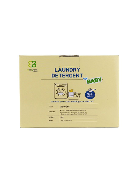 ECOGRAM Стиральный порошок Baby, 90 стирок, 3000 г - купить с доставкой ...