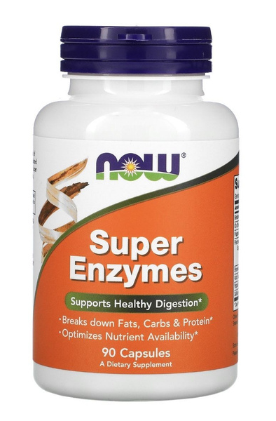 Пищеварительные ферменты Нау, Super Enzymes Супер Энзимы Now Foods, 819 ...