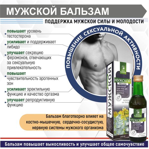 Бальзам Мужской для снижения риска заболеваний мужских половых органов ...