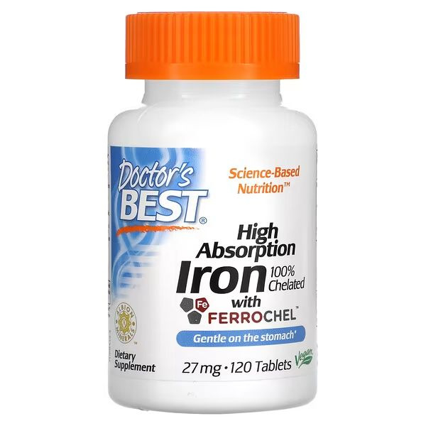 Железо хелат Доктор Бэст Doctor's Best High Absorption Iron 100% ...