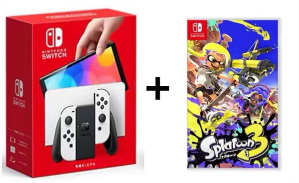 Игровая приставка Nintendo Switch OLED 64 ГБ белая / Игровой картридж ...