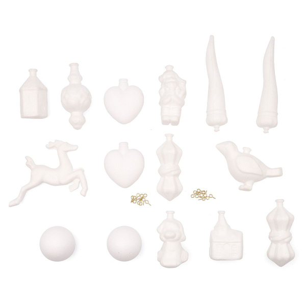 Елочные украшения пенопластовые под роспись, заготовка для творчества ...