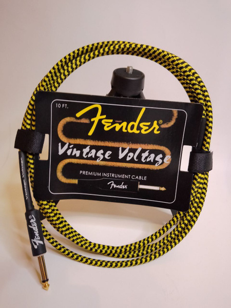 Кабель гитарный, Fender Vintage Voltage 3м , желто-черный - купить с ...