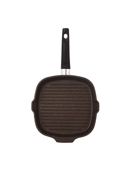 Сковорода-гриль Kukmara Marble Induction квадратная съемная ручка, 26 ...