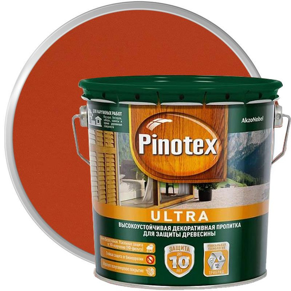 Пропитка декоративная для защиты древесины Pinotex Ultra AWB ...